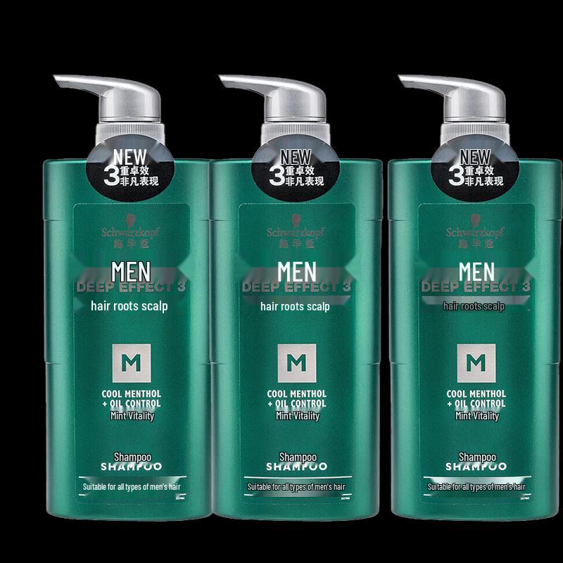 Schwarzkopf Men s Mint Vitality Anti-Dandruff Shampoo Triple Pack