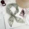 Lace silk scarf high-end three-dimensional relief embroidery embroidery silk scarf versatile neck protection small scarf scarf decorative belt
