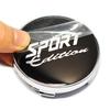 4pcs 60mm with Metal Aluminum 56mm SPORT Edition Logo Car Wheel Center Hub Cap Rim Refit Creative Badge Covers Decoration Hubcap