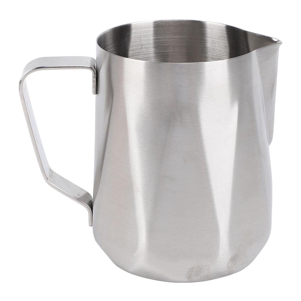 Milchaufschäumkännchen 304 Edelstahl Professionell Spitz Ausgießer Rautenmuster Kaffee Latte Art Kännchen für