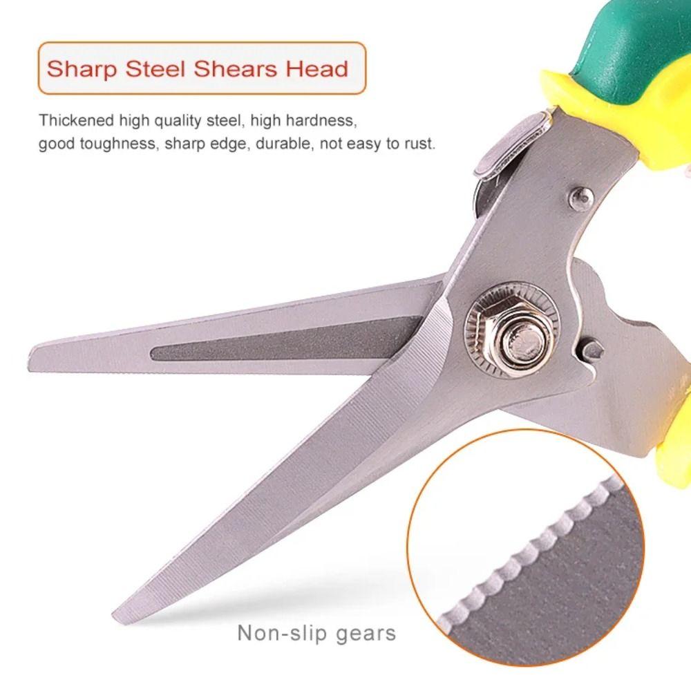 Stainless Steel Pruning Shears Ergonomic Handle Non-slip Garden Pruner Shock Absorbing Comfortable Grip Tree Branch Trimmer