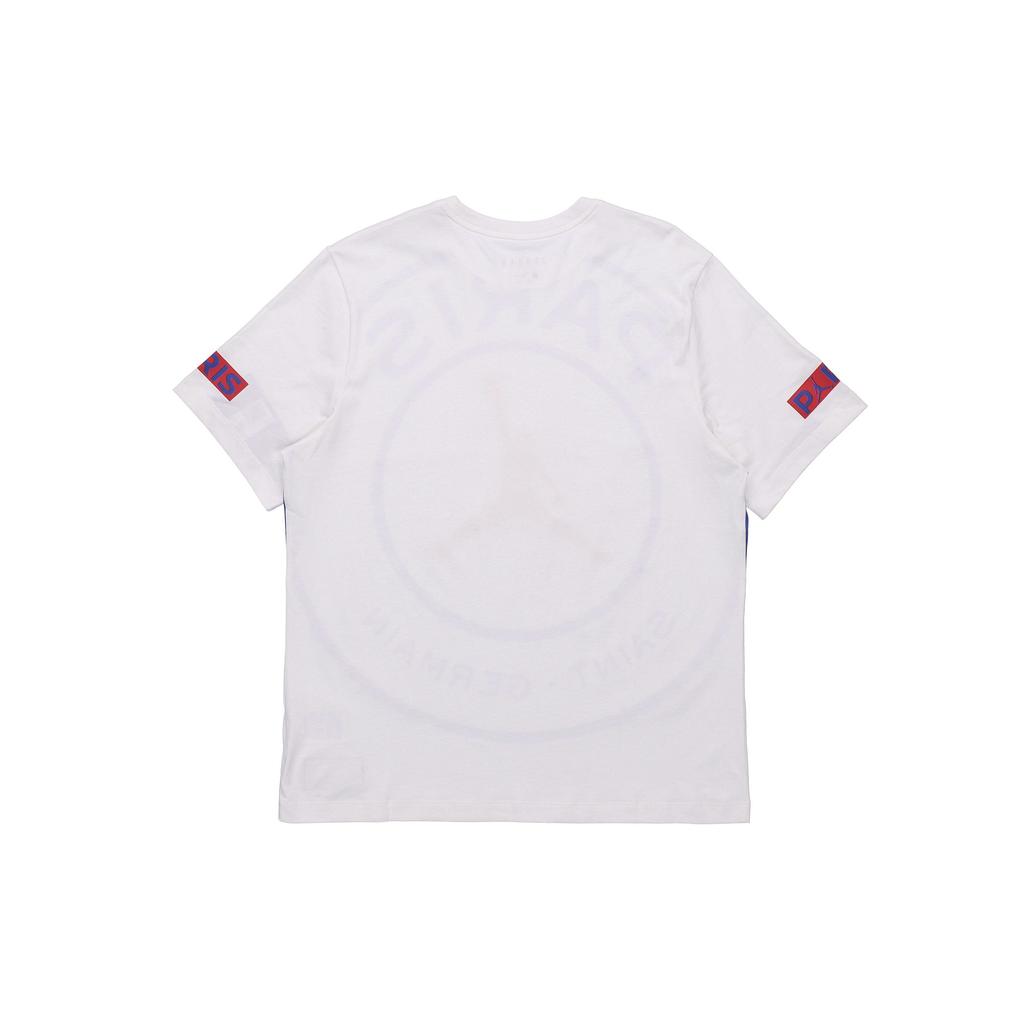 Jordan SS20 Paris Saint-Germain Logo Tee Men Tops White BQ8385-100