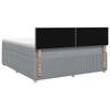 Box Spring Bed with Mattress Light Grey 160 x 200 cm Fabric