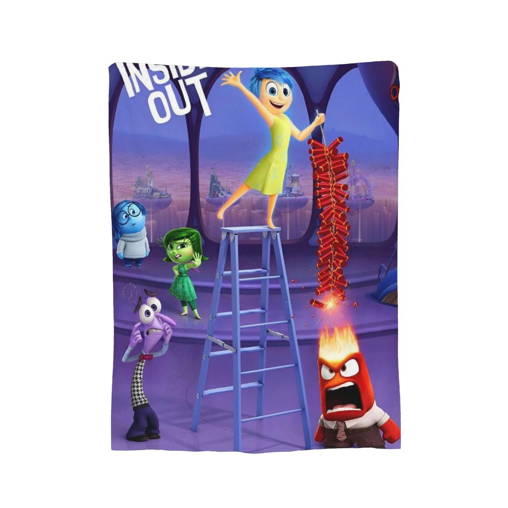 Inside Out Wool Blanket Cartoon Action Comedy Funny Throw Blankets for  Sofa Bedding Lounge 125*100cm Rug Piece,
