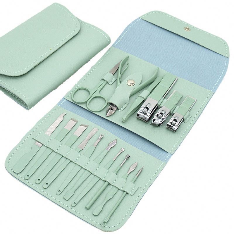 2025 New Hotsale Professional 4-Piece Mini Manicure Set Stainless Steel Nail Kit for Beginners with Leather Case