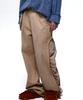 Aleseueseussi Incision Jacquard Mixed Pants - Beige