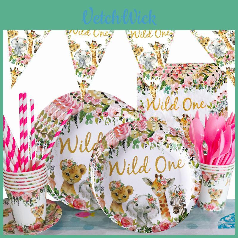 One Vibrant Birthday Party Supplies Featuring Festive Decorations And Cake Toppers**