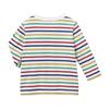 MIKI HOUSE Double B Long Sleeve Made in for Boys and Multicolor T-Shirt, Striped, Lightweight, Japan, Girls, Baby, Kids, Kindergarten, School,