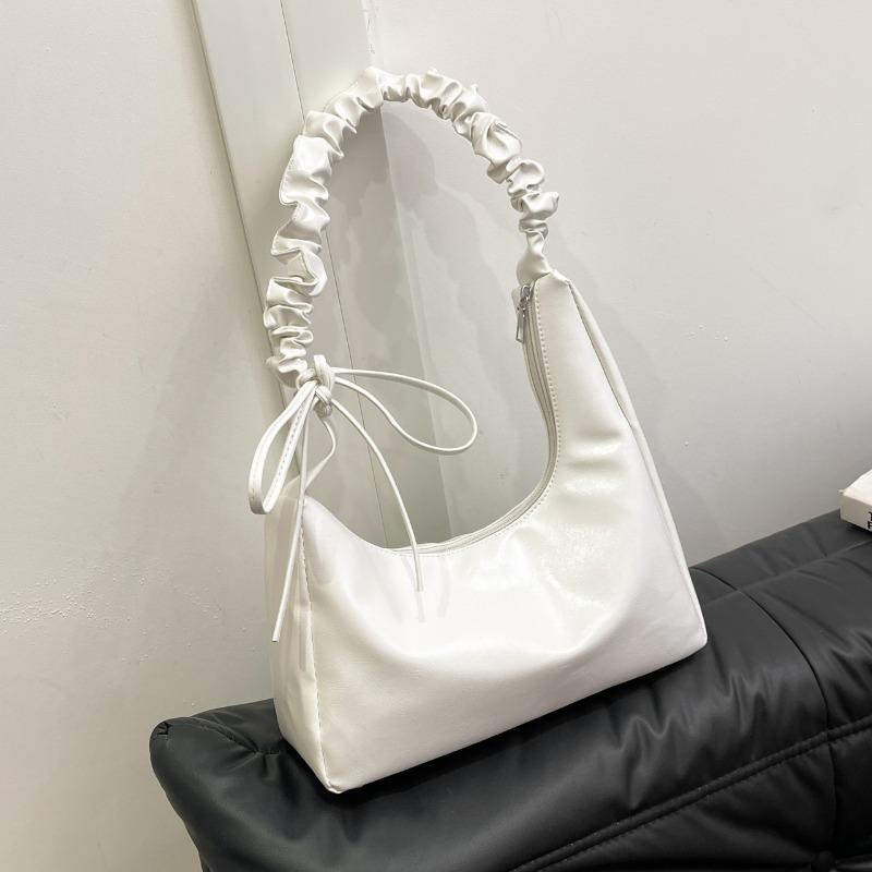 

New large-capacity shoulder armpit bag versatile high-value simple casual fashion saddle bag белый