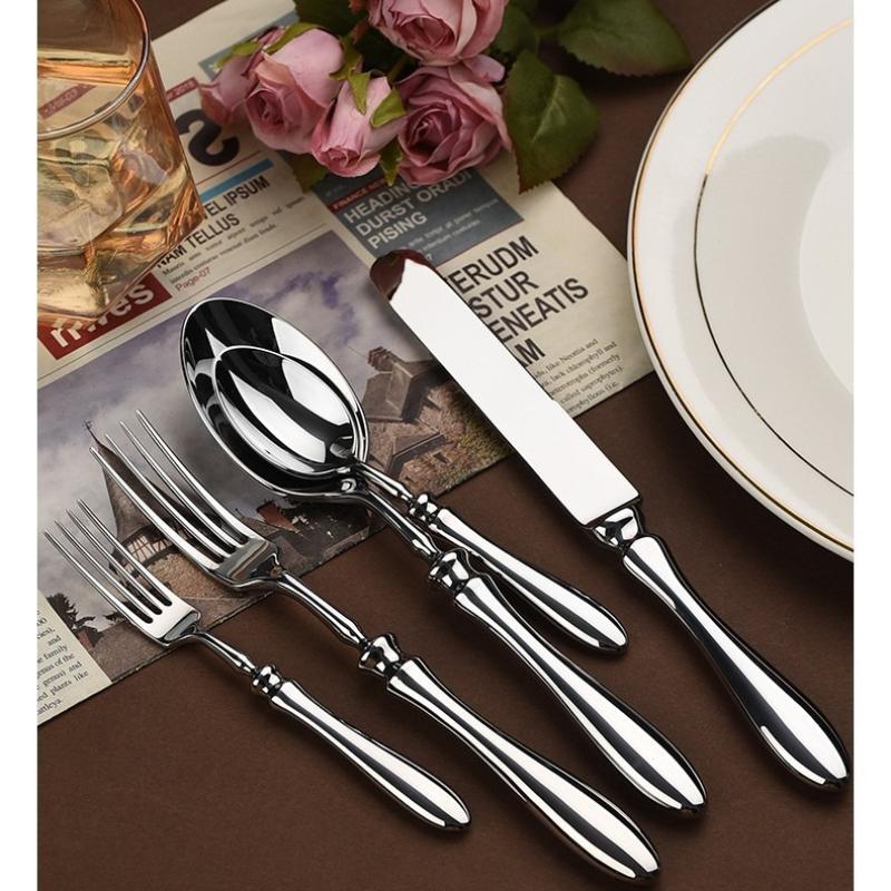 5PCS 304 Stainless Steel Knives, Forks, Gourd Handles, High-end Steakhouses, Western Knives Spoons, Restaurants, Hotel Tableware