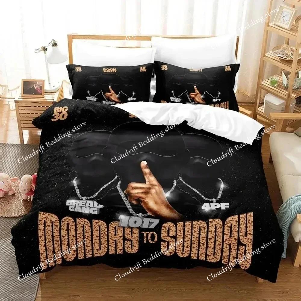 Rapper Lil Baby Bedding Set Boys Girls Twin Queen Size Duvet Cover Pillowcase Bed Kids Adult Fashion Home Textileextile026