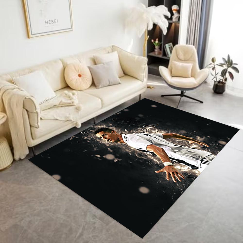Ronaldo's Dynamic Leap Floor Mat Design for Outdoor Playrooms Foyer Living Rooms Anti-slip Rug Office Home Decor