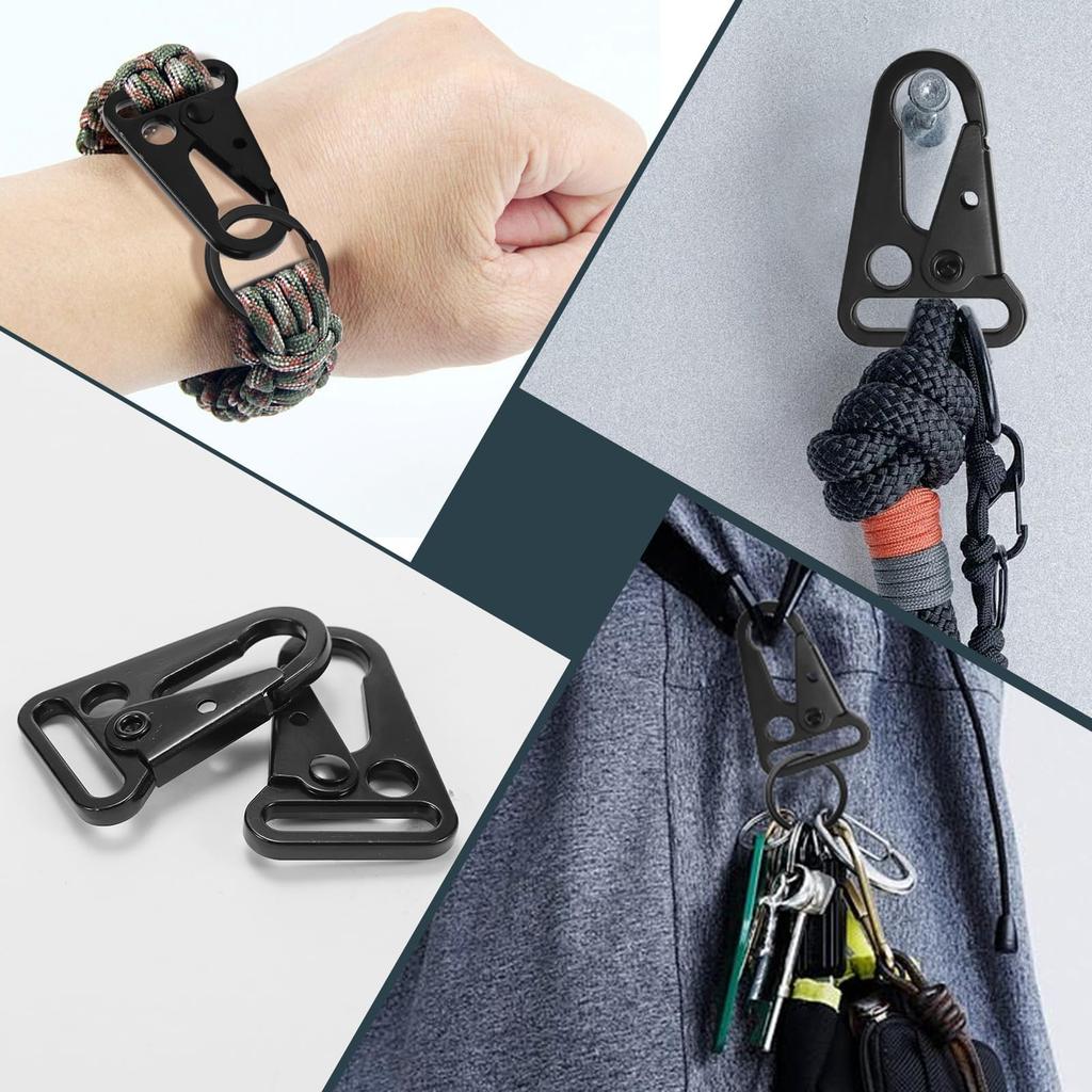 12-Pack Tactical Spring Buckle Set, 1-inch Zinc Alloy Quick Buckle, for Umbrella Ropes, Necklaces, Car Keys, Outdoor Backpacks and Modular Equipment