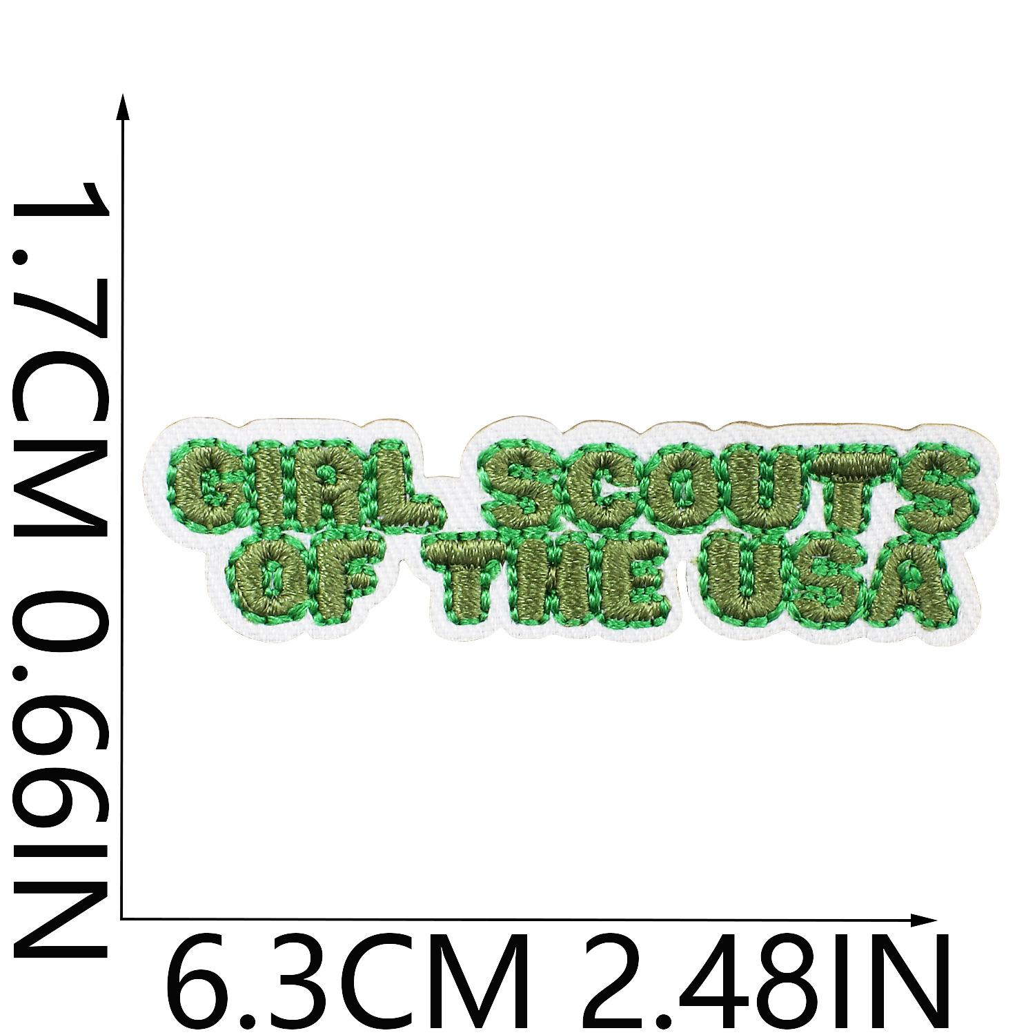 Peace Girl Embroidery Cloth Sticker Proud Girl Scout Patch Sticker Bag Clothes Decoration Computer Embroidery Label no. 5_3 pieces