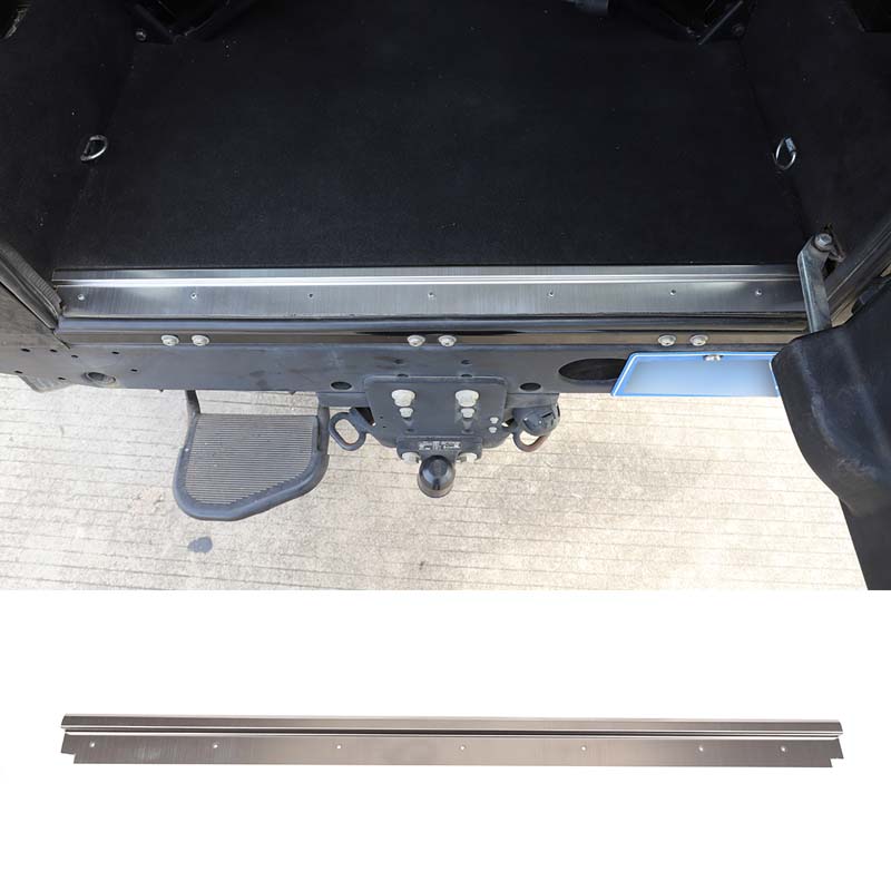 

For Land Rover Defender 2004-2018 inner sill bar pressing guard plate Auto welcome pedal Auto parts Stainless steel Black 2pcs