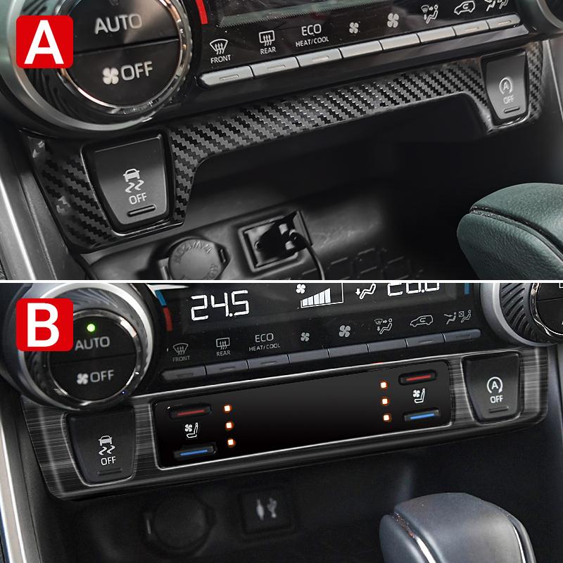 For Toyota RAV4 -2022 2023 RAV 4 XA50 Hybrid Stainless Car Central Control Seat Heat Button Trim Cover Sticker