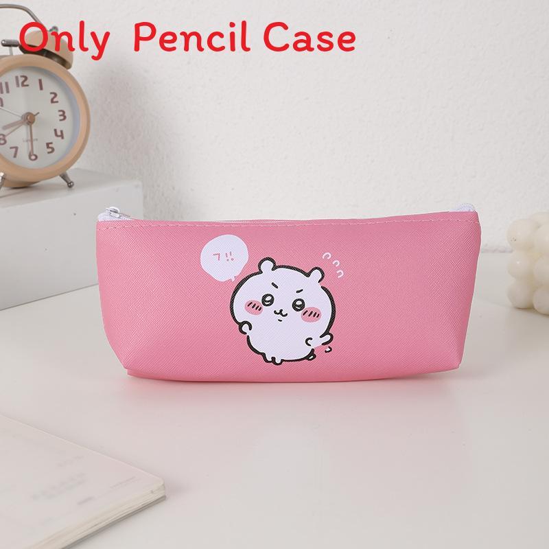 Cute Korean Style Pu Pen Bag With Spacious Storage For Office And School