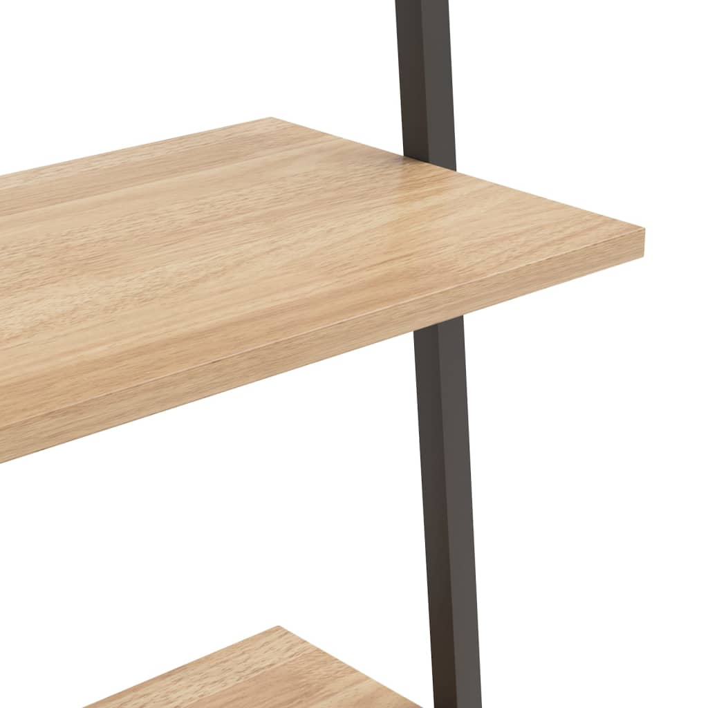 Ladder Shelf with 4 Shelves Light Brown and Black 64 x 34 x 150.5 cm