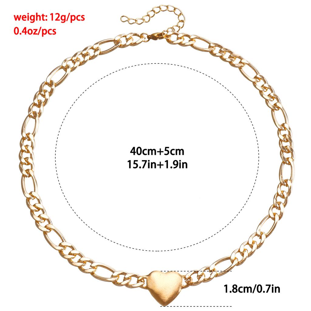 Accesorii Spice Girl Simplu Figaro Mat Colier Love Femei Lanț Scurt Claviculă Colier Choker