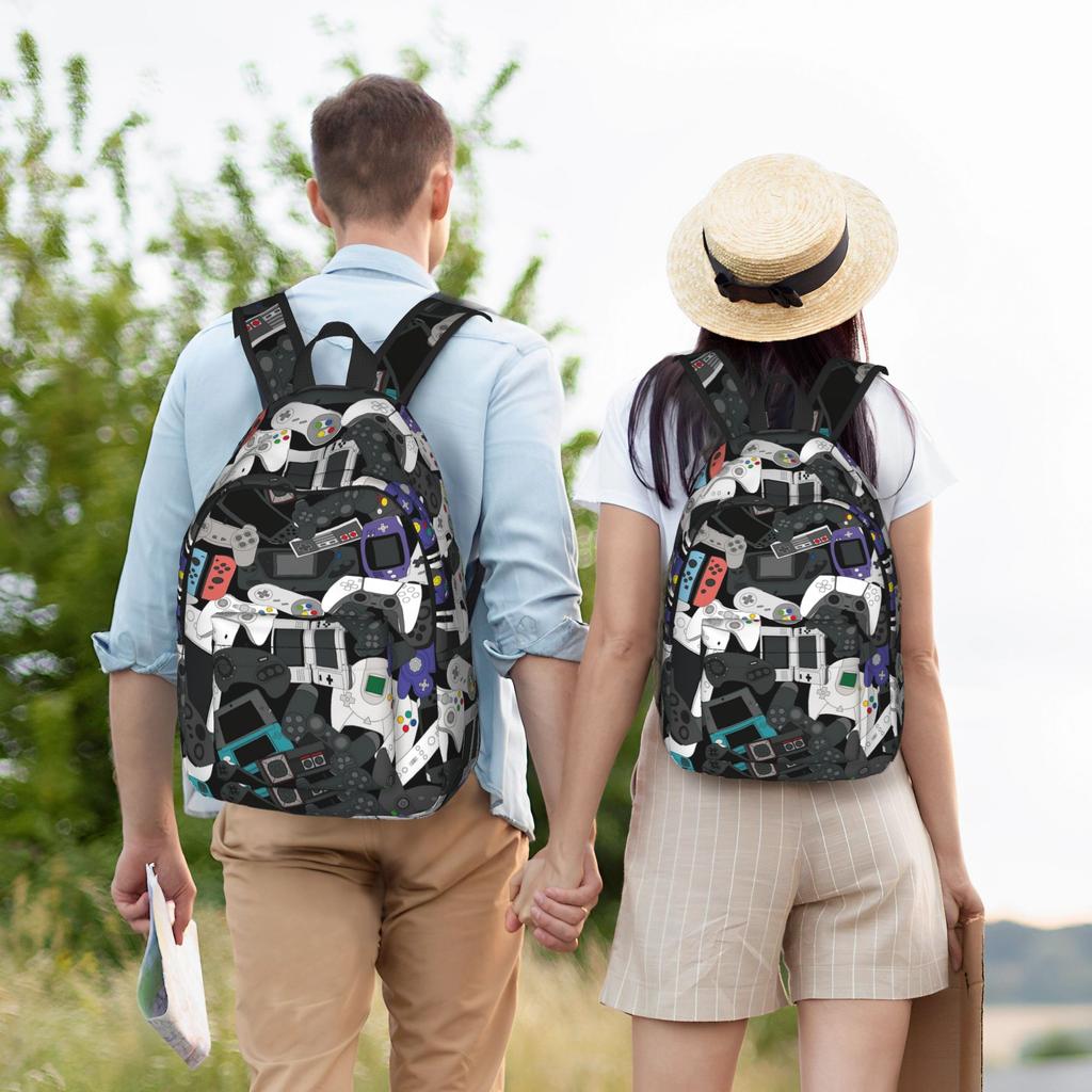 Pikmins Pattern Cool Rucksack Lightweight High School Work Daily Pack for Men Women College Fabric Bags Suitable for All Ages