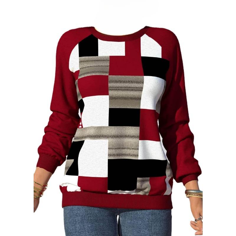 

YYFS женские модные повседневные весенне-осенние пуловеры с круглым вырезом и длинными рукавами с длинными рукавами XXXXXL