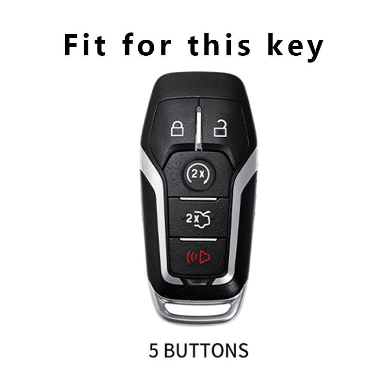 Car Key Case Cover for Ford Edge Mondeo Mustang F150 TPU 5 Button Remote Control Key Shell Fob Holder Protector Accessories