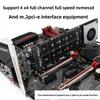 Desktop PC PCIeX16 To M.2 M-key NVMEx4SSD RAID Array Expansion Adapter Split Card, Support 2U Server