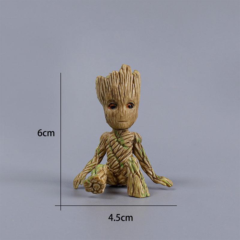 6 см Милый Человек-Дерево Грут Стражи Галактики Marvel Мстители GK Игрушки Фигурка Kawaii Украшение для Автомобиля Детский Очаровательный Кукла Подарок