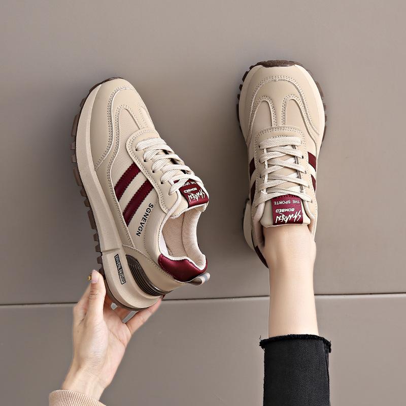 Sneakers women, spring shoes small size leather waterproof soft-soled travel shoes