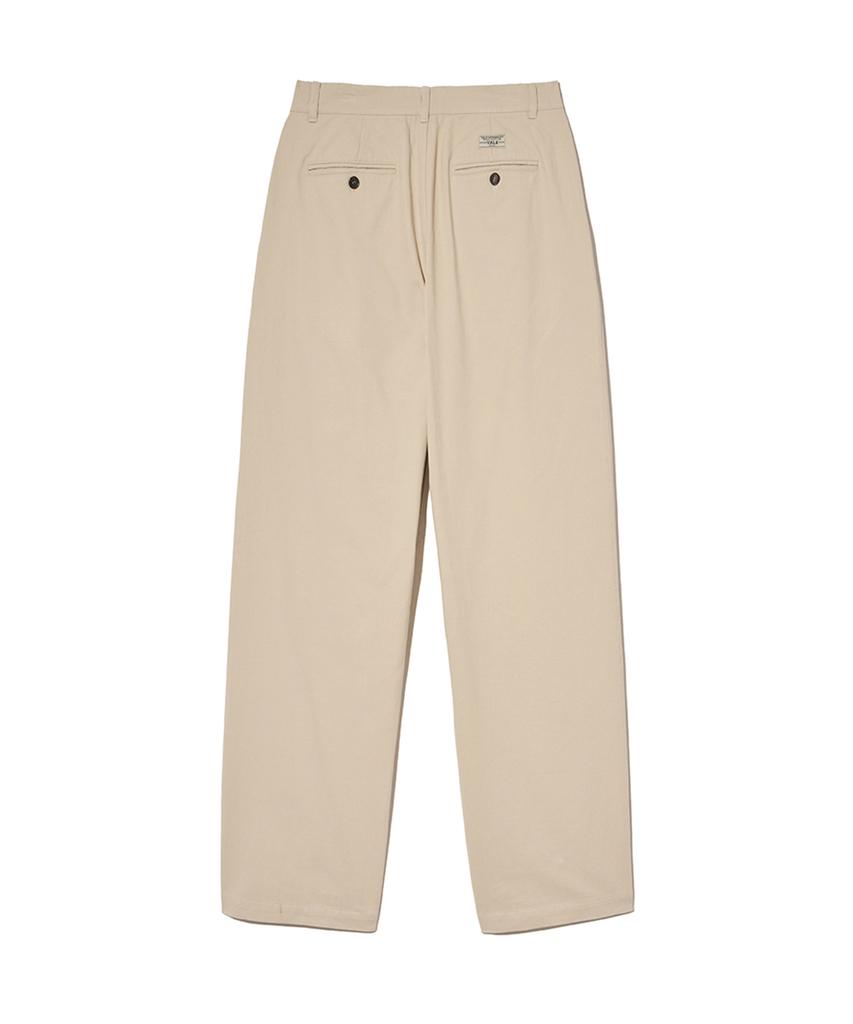 YALE Premium Vintage One-Pleat Coin Pocket Regular Chino Pants_Light Beige