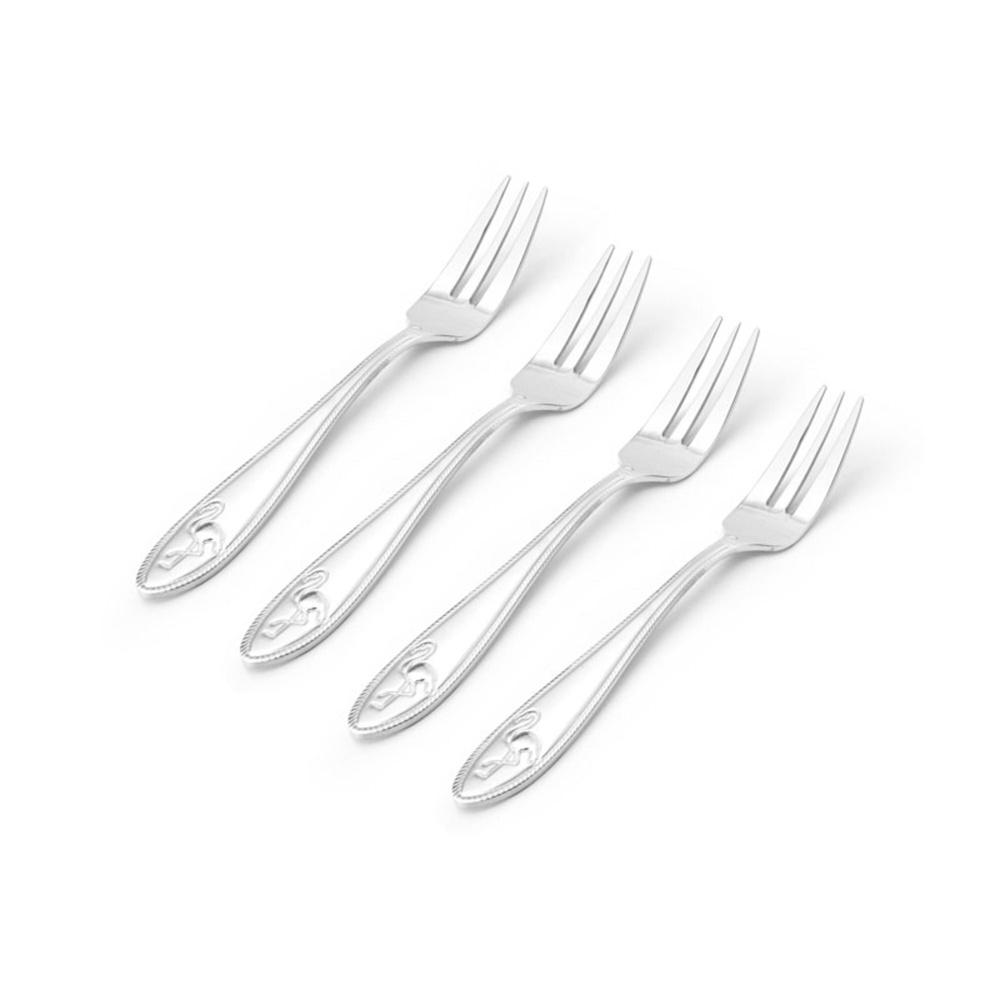 Alltägliche Flamingo Vorspeisengabeln Set mit 4 Cocktailgabeln Edelstahl Spülmaschinenfest Küstencharme Speiseutensilien Essen
