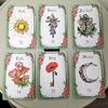 Floraneum Lenormand Tarot Oracle 9*6cm Illustrations Ornées de Décor Fleuri 36 Cartes