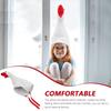 Cappello di Peluche per Festa di Halloween Cappello a Forma di Oca Cartoon Bianco/Rosa Decorazione per Capo