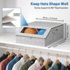 Sturdy Hat Storage For Baseball Caps, Holds Up To 24 Caps Clear Hat Organizer For Closet, Bedroom, Wide Hat Box With Cardboard