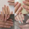 150pcs Fashion Glossy Finish Fake Nails Gradient Nude Short Almond False Nails Natural Nail Tips Daily Wear