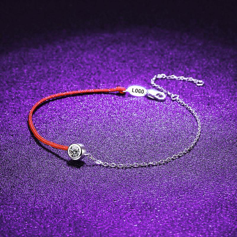Original Woven Red Rope 925 Sterling Silver Women's Bracelet – Ins Style Light Luxury Versatile Fashion Hand Jewelry