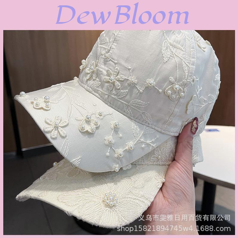 Floral Embroidery Baseball Hat With Curved Brim For Outdoor Sunshade Girls Boys