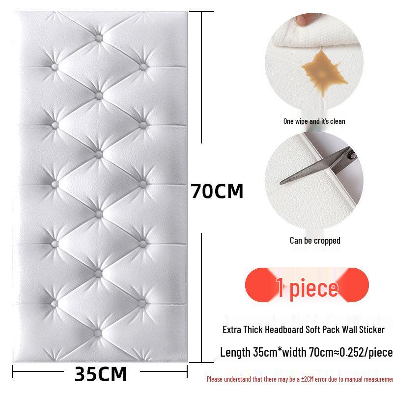 Soft Tatami Wall Surround & Headboard Protector for Kids - Self-Adhesive, Thickened Anti-Collision Sticker