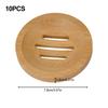 Round Soap Tray Wood High Intensity Natural Plate Rack Soap Dish Storage Holder Store Soap Wood Soap Tray 10pcs