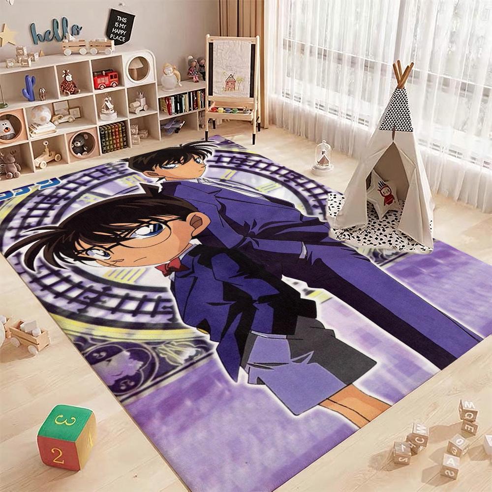 Detective Conan Anime Character Collection Theme Rug Thick Nonslip Carpet For Kids Bedroom Play Area Home Party Decor Great Holiday Gift