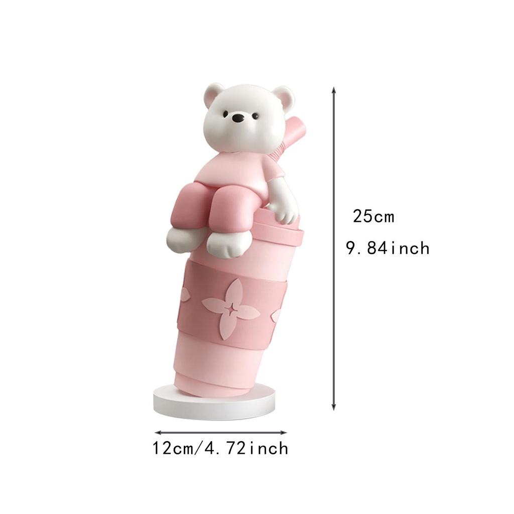 Animal Statue Resin Housewarming Gift Cartoon Collectible Cute Animal Sculpture for Bedroom Dining Table Entrance Cabinet Office