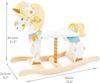 Wooden Rocking Unicorn Le Toy Van - Unique Color - for Children from 12 Months