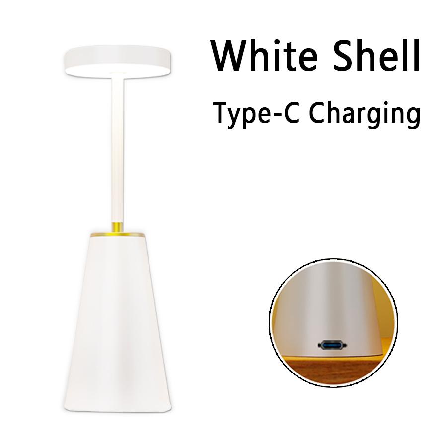 Rechargeable LED Desk Lamp Wireless Charging Metal Table Lamp Eye Protection Bedside Reading Light Home Office Bar Ambient Light