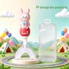 Children's U-Shaped Toothbrush, Ages 1-12, Soft Silicone Bristles, Cute Rabbit Design, Individually Packaged