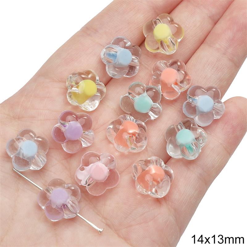 Acrylic Transparent Animal Rabbit Bear Heart Beads for DIY Jewelry 20 Pcs