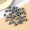 Acrylic 12MM Black & White Football Beads for DIY Children's Jewelry Bracelet/Necklace Making