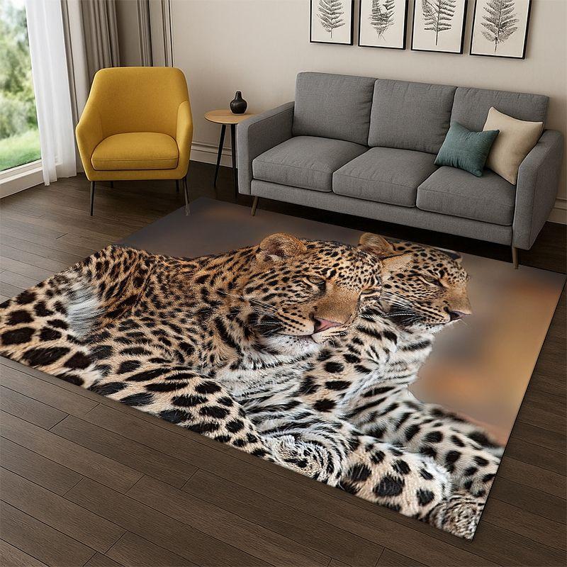 Leopard Cheetah Beast Animal Carpet Rug for Bedroom Living Room Sofa Playroom Doormat Home Decor,Kid Play Area Rug Non-slip