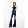 VIONA Y2K Ajuste Delgado Cintura Alta Casual Jeans para Mujer Retro Pantalones de Mezclilla Tiro Bajo Pantalones Acampanados Largos Bootcut Arrastre Otoño para Mujer