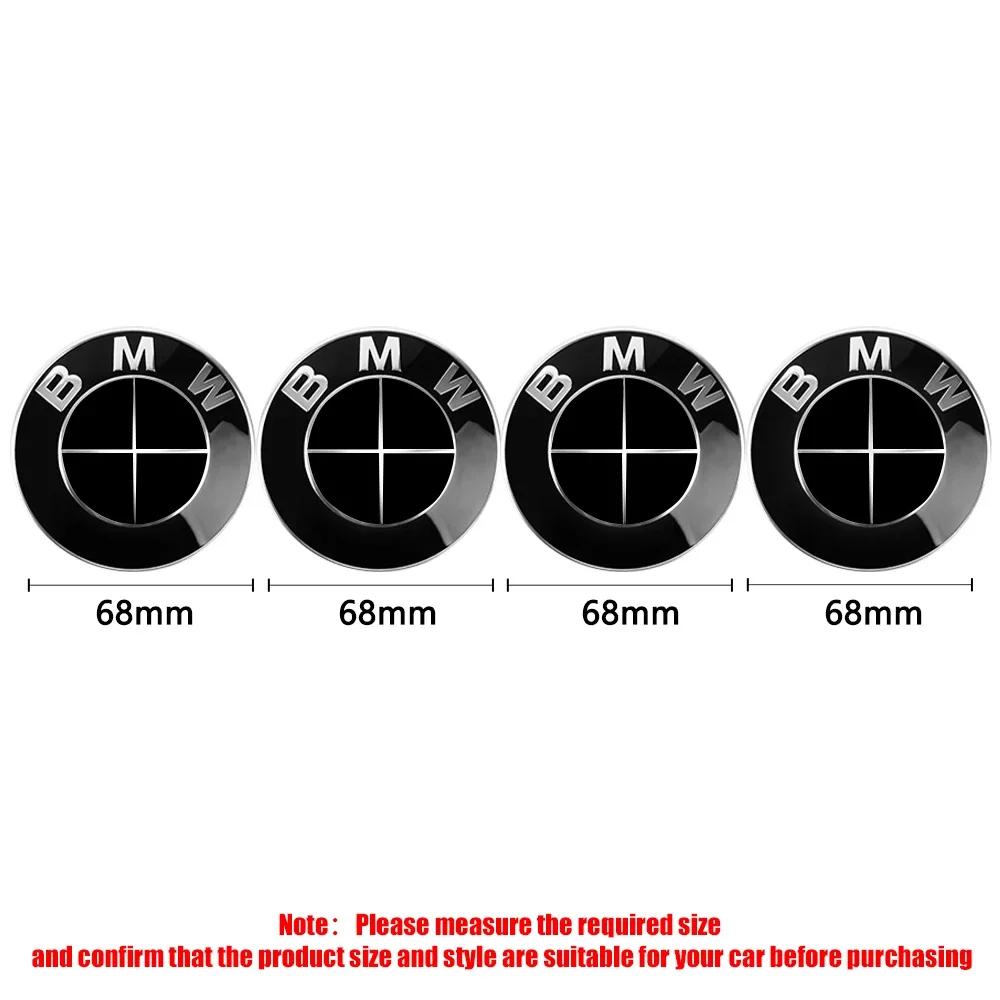 56/68mm Car Wheel Center Covers Hub Caps Auto Badge Hubcaps Replacement for BMW M3 M5 M6 X1 X3 E46 E90 E39 F10 F20 F30 G20 E60 M
