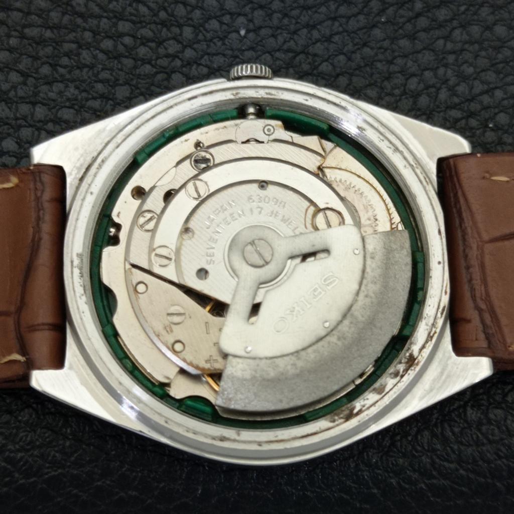 VINTAGE SEIKO 5 AUTOMATIC 6309A JAPAN MENS SILVER COLOR DIAL WATCH a701411-5 R206b-a701411